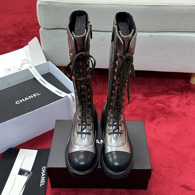 Ch*el leather shoes